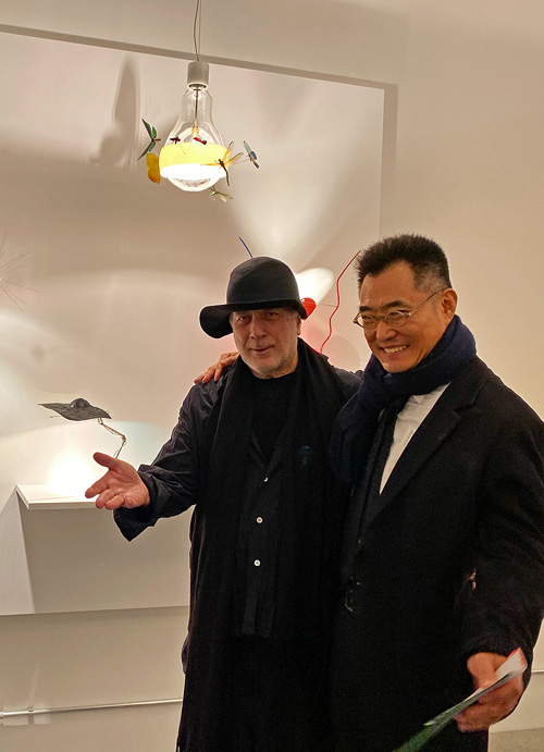 Ron Arad and Sangdoo Shin inside The Design Museum Munich Germany
