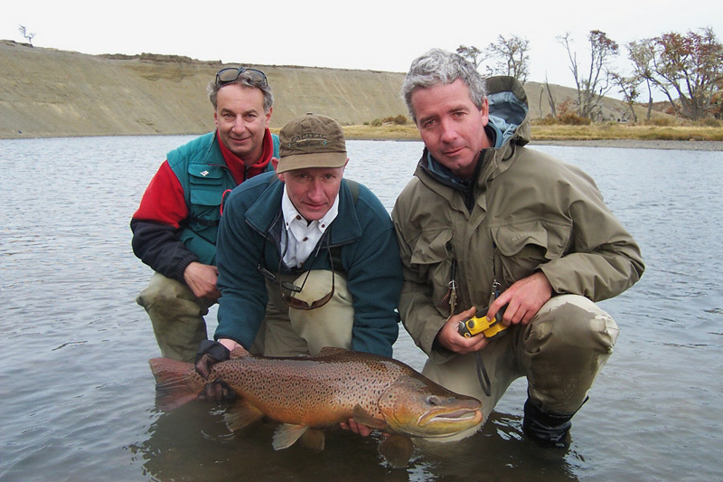 Keith, Jim and Gonzalo, witha huge monster sea run brown trout