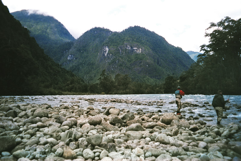 fly fishing for trout in Patagonia's Chilean Andes