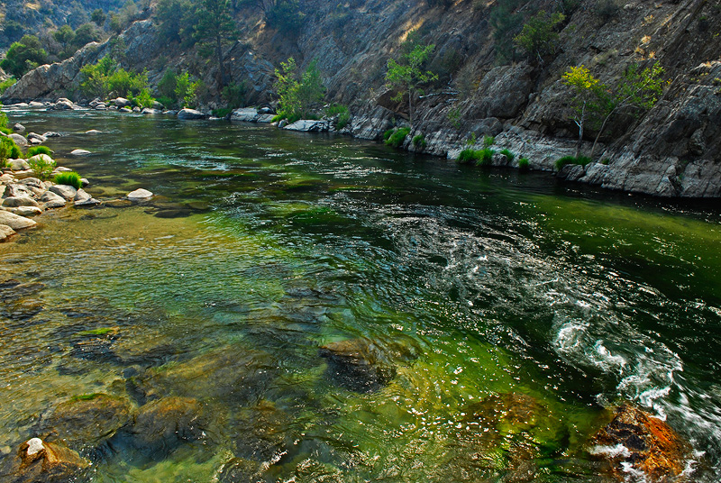 Looking down into the Kern River
