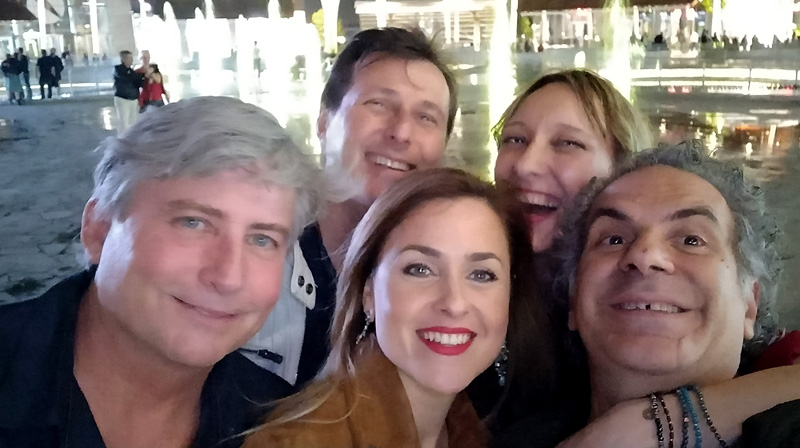 Graham, Laura, Marco, Lara and Salvatore having fun in Milan