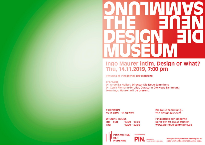 "Ingo Maurer intim. Design or what?" opening evening invitation