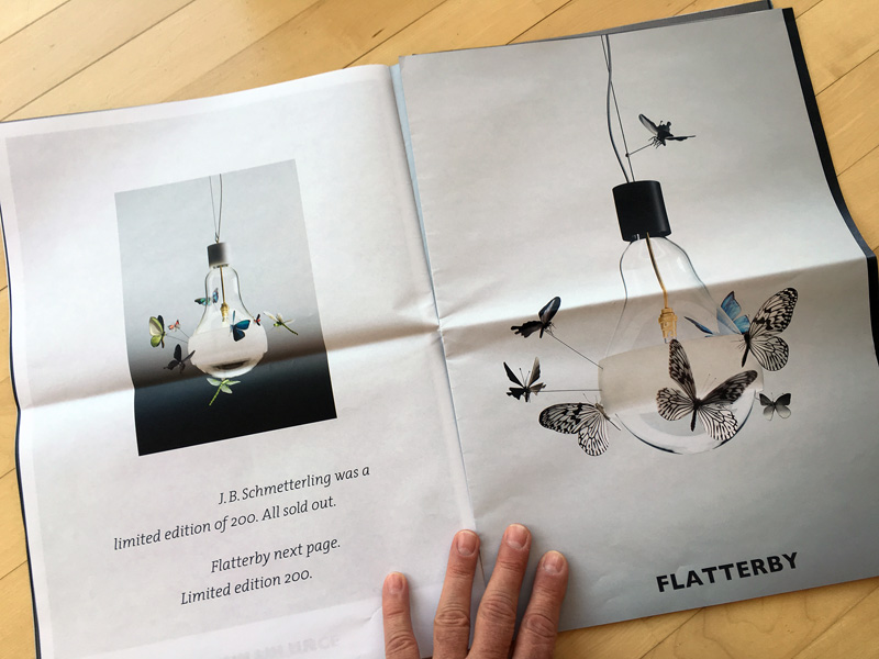 JB Schmettering and Flatterby butterfly lamps by Ingo Maurer
