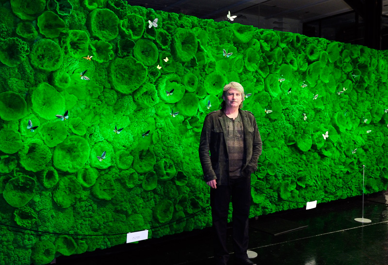 Ingo Maurer green Biotope Wall on display Spazio Krizia Milan Italy 2012