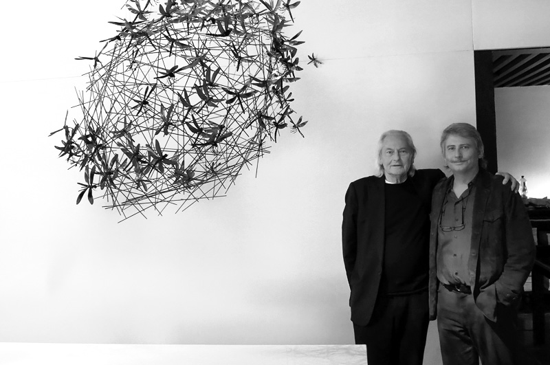Ingo Maurer and Graham Owen in Milan Italy Spazio Krizia - Design Week - April 2013