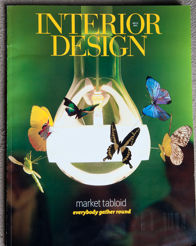 Interior Design magazine cover June 2011 butterflies schmetterling