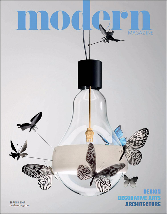 Modern Magazine Spring 2017 cover - Ingo Maurer Flatterby lamp