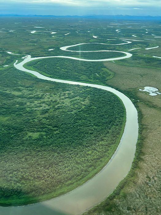 Kanektok River aerial view