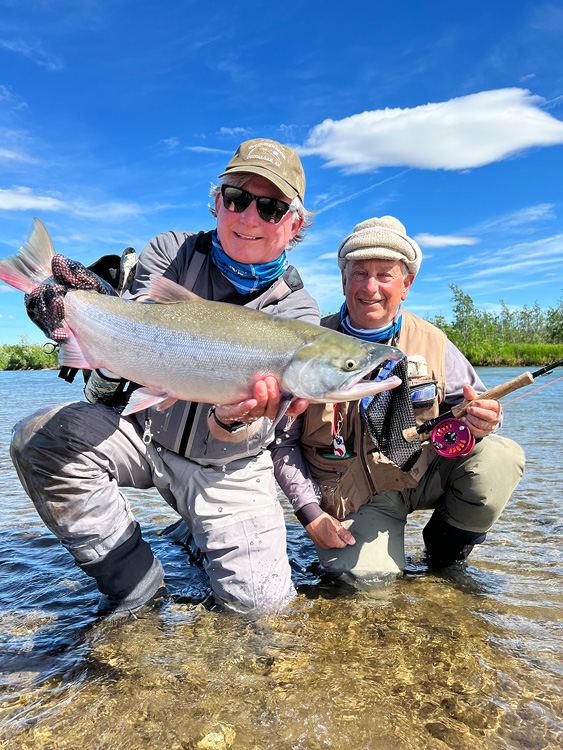 Jim Teeny and Graham Owen fly fishing Alaska