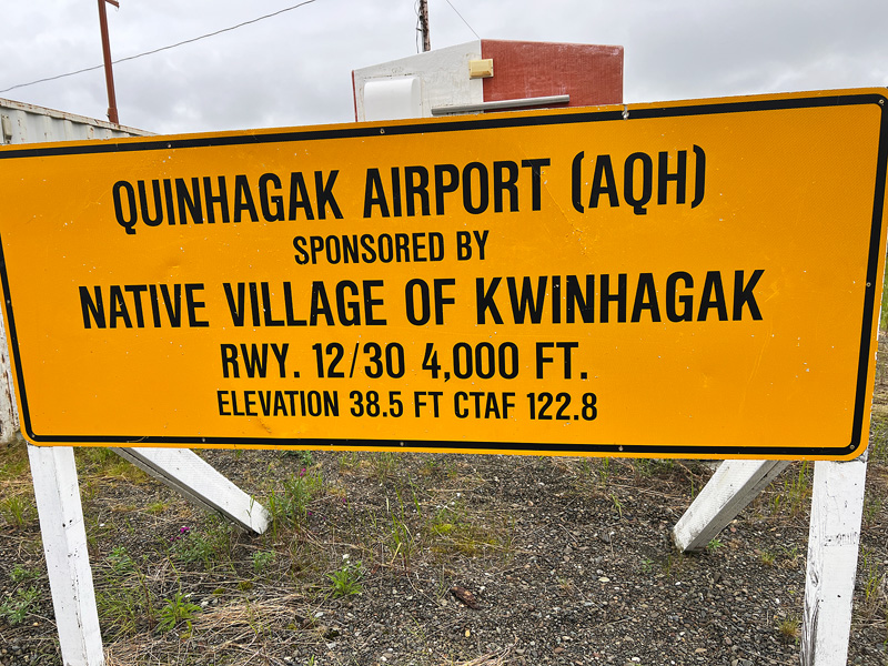 Quinhagak Airport signage AQH