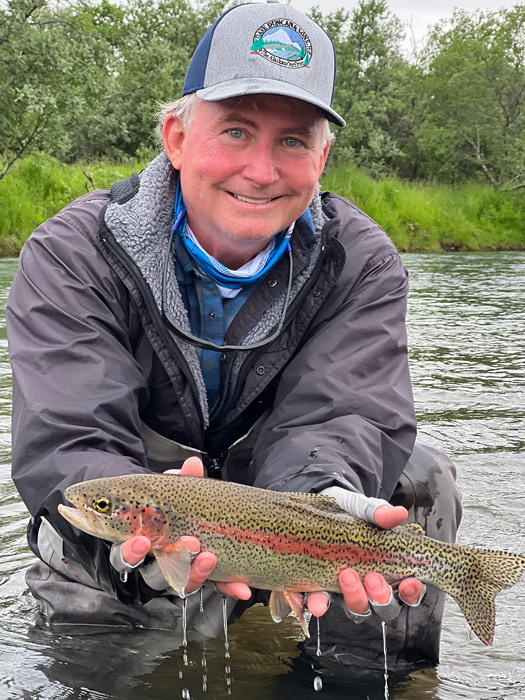 Graham Owen with a nice rainbow trout