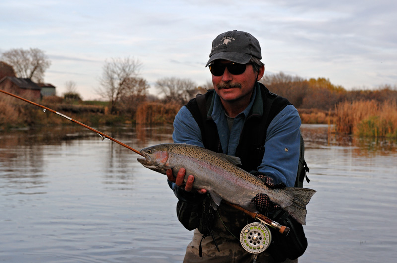 Graham Owen with a nice rainbow trout