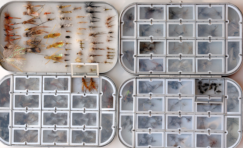 Wheatley fly boxes full of dry flies