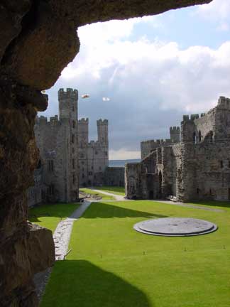 Inside Caernarfon Castle, North Wales