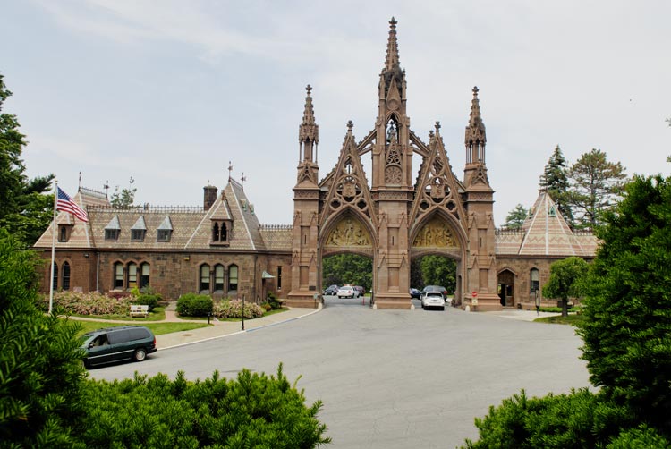 Entrance to historic Green-Wood Cemetery, New York