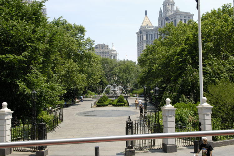 a small park in Manhattan