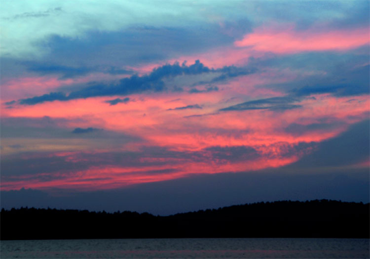 Sunset at Tupper Lake can be awesome
