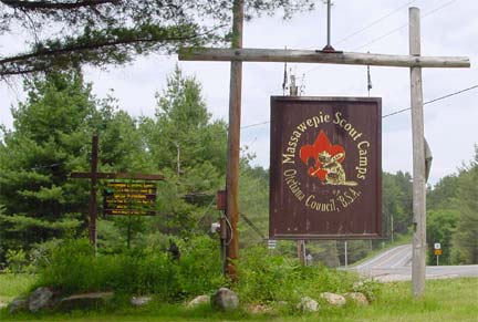 Entrance to Boy Scout Camp Massawepie