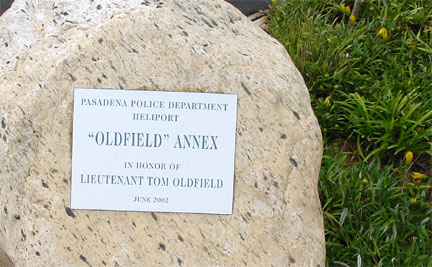 Memorial for Lieutenant Tom Oldfield