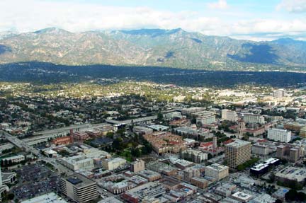 aerial picture of Pasadena California