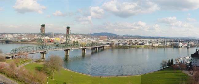 Portlan Oregon waterfront view