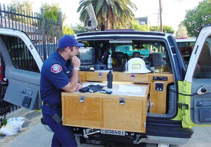 This Suburban even had a heat imaging gun and monitor
