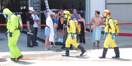 Haz Mat crews and victims