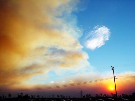 smoky skies