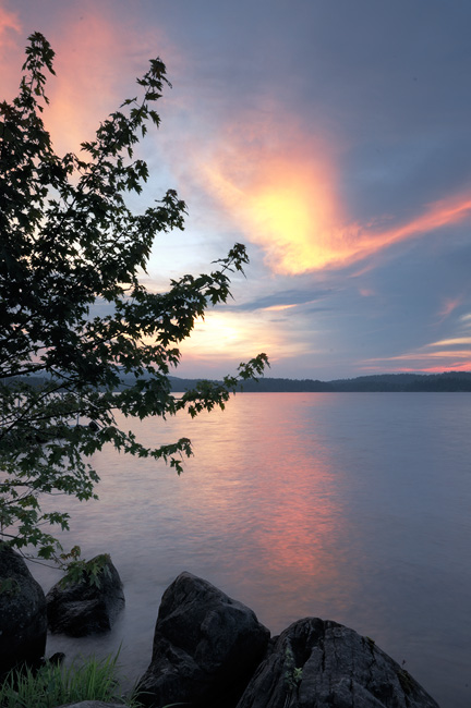 Tupper Lake Adirnodack New York sunset