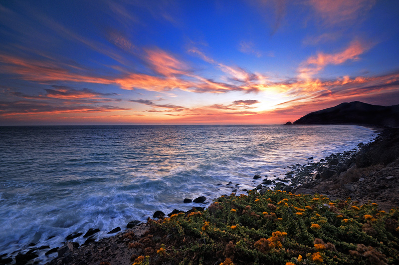 Malibu Point Mugu Pacific coast sunset