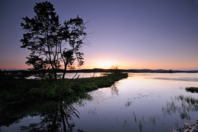 sunset at Tupper Lake New York Adirondack's